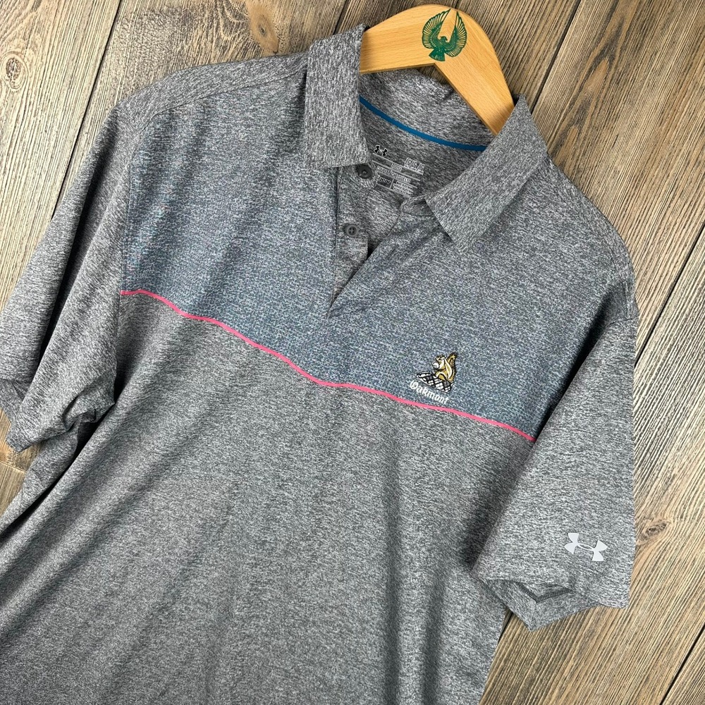 Under Armour Oakmont Country Club Golf Polo Shirt Mens Large Tall Heather Gray